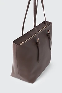 Sac fourre-tout texturé en faux cuir