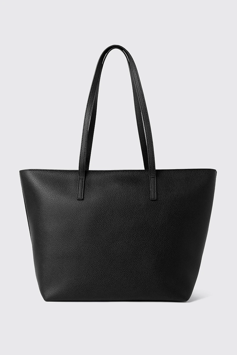 Faux Leather Pebbled Tote Bag