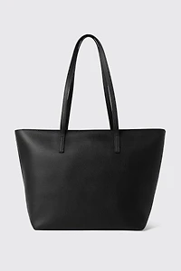 Faux Leather Pebbled Tote Bag