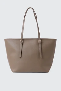 Faux Leather Pebbled Tote Bag
