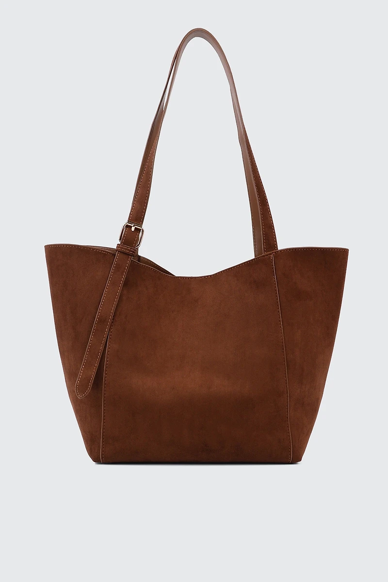 Faux Suede Tote