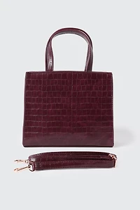 Croc Embossed Small Tote