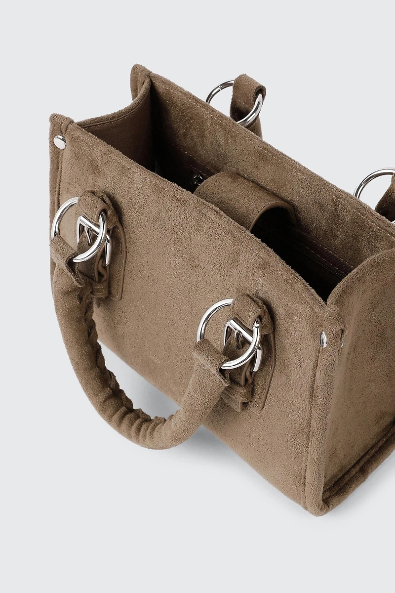 Petit sac fourre-tout en faux suède