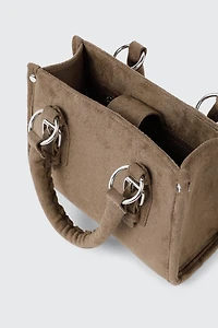 Petit sac fourre-tout en faux suède