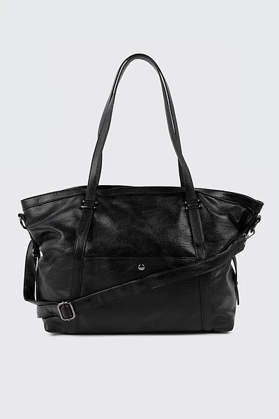 Slouchy Faux Leather Tote