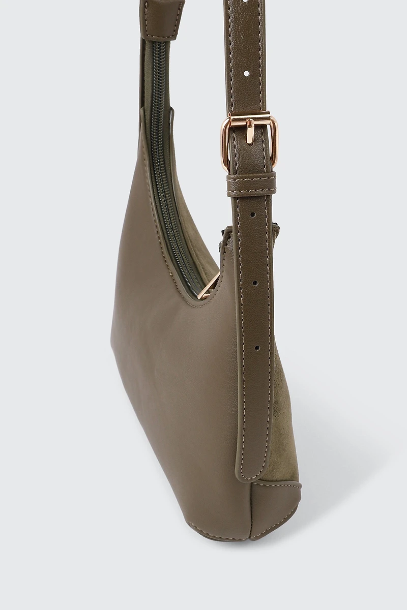 Sac d'épaule en faux suède