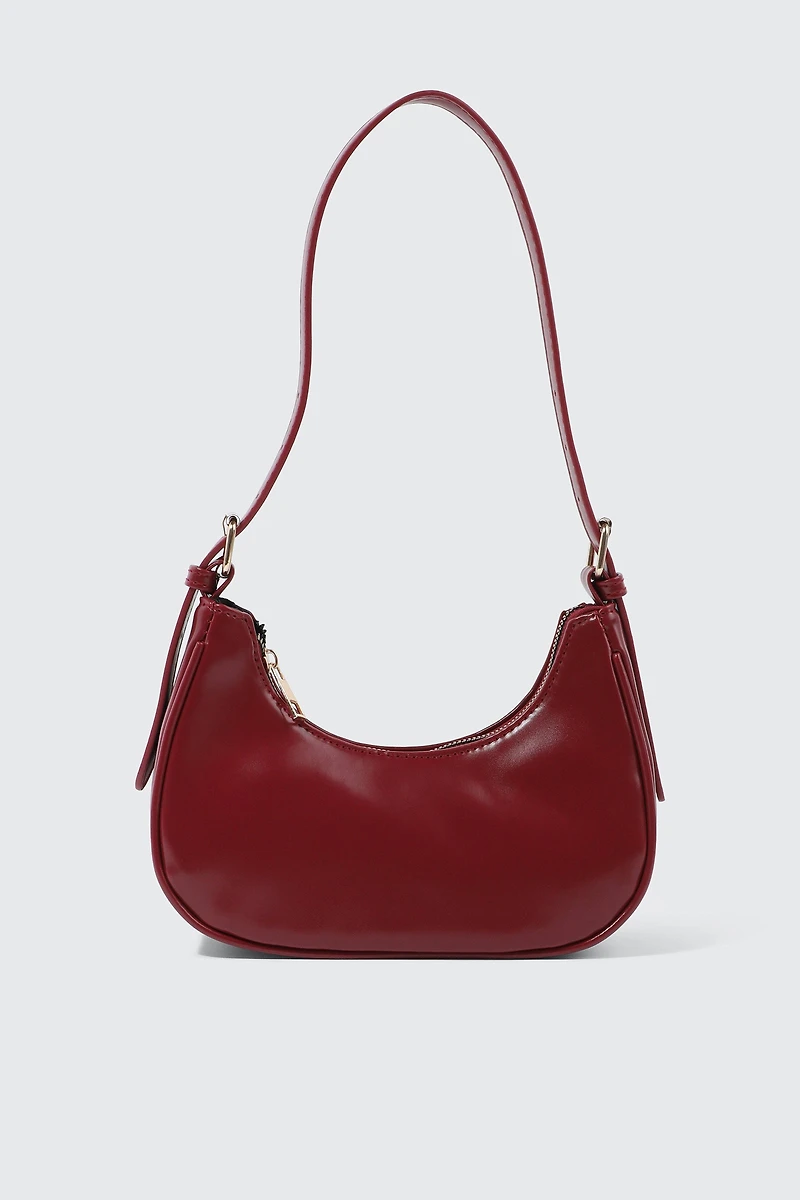 Faux Leather Shoulder Bag