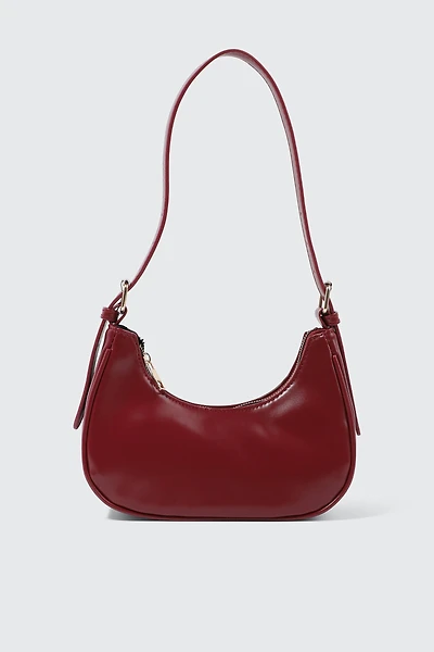 Faux Leather Shoulder Bag
