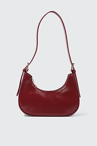 Faux Leather Shoulder Bag