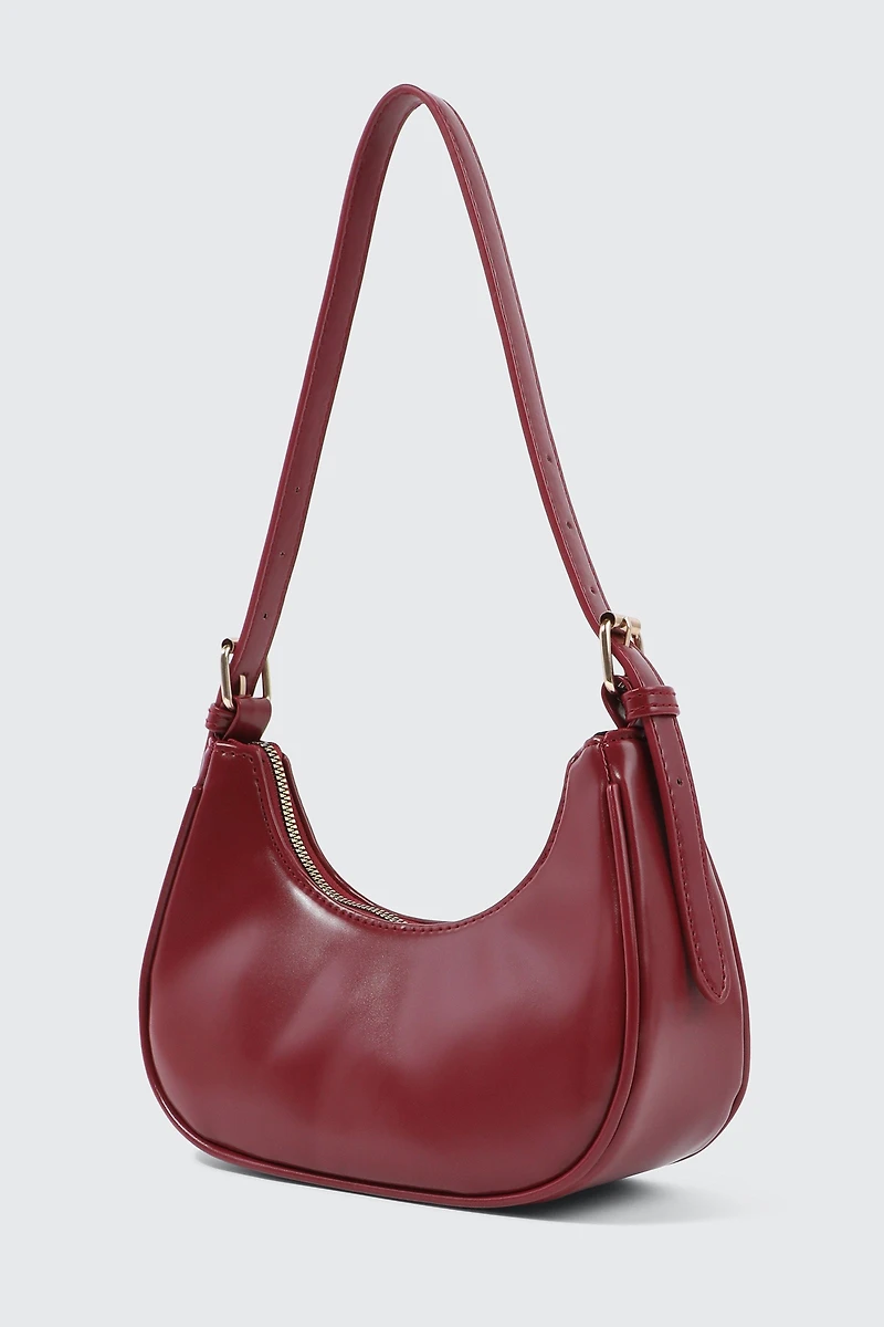 Faux Leather Shoulder Bag