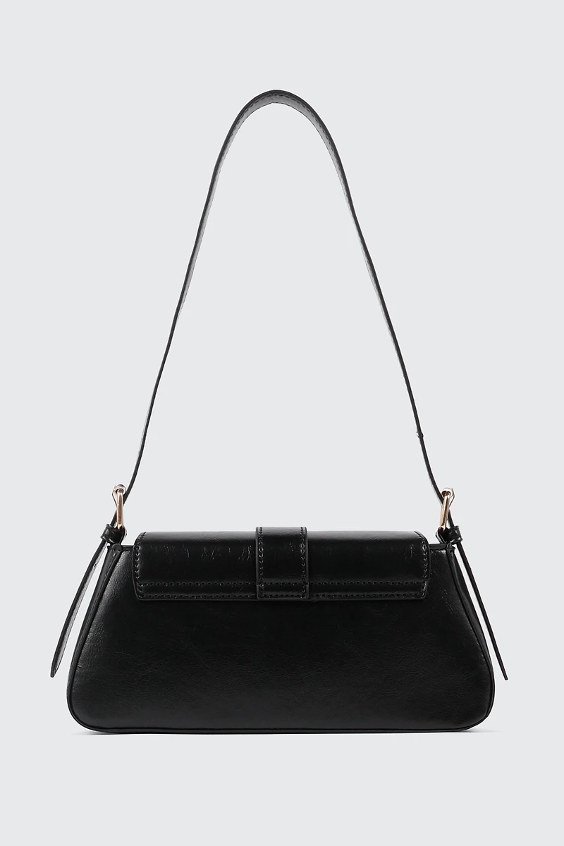 Faux Leather Shoulder Bag