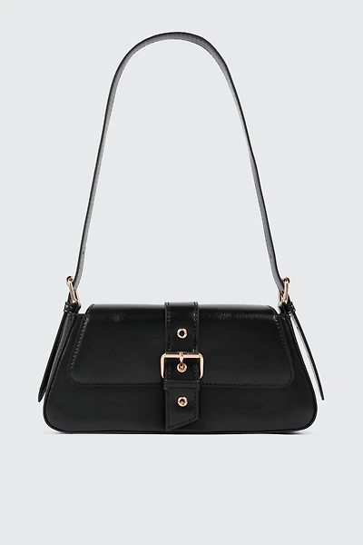 Faux Leather Shoulder Bag