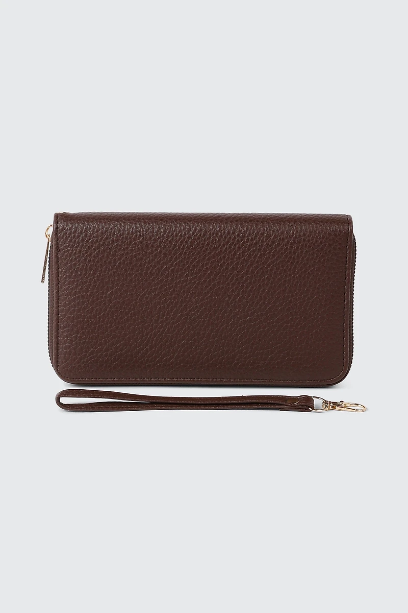 Pebbled Zip Wallet