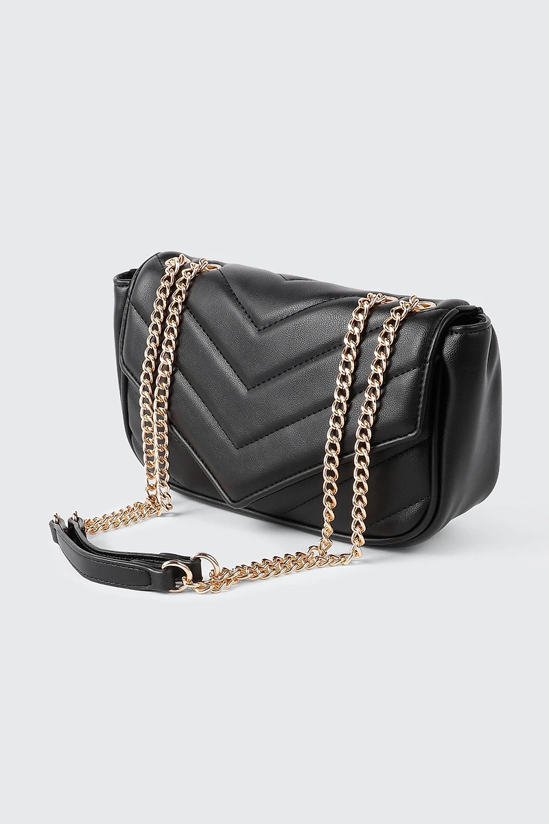 Smooth Faux Leather Crossbody Bag