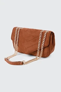 Sac bandoulière en faux suède