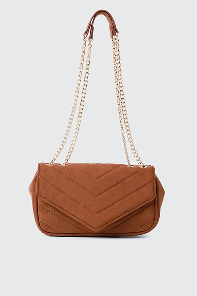 Sac bandoulière en faux suède