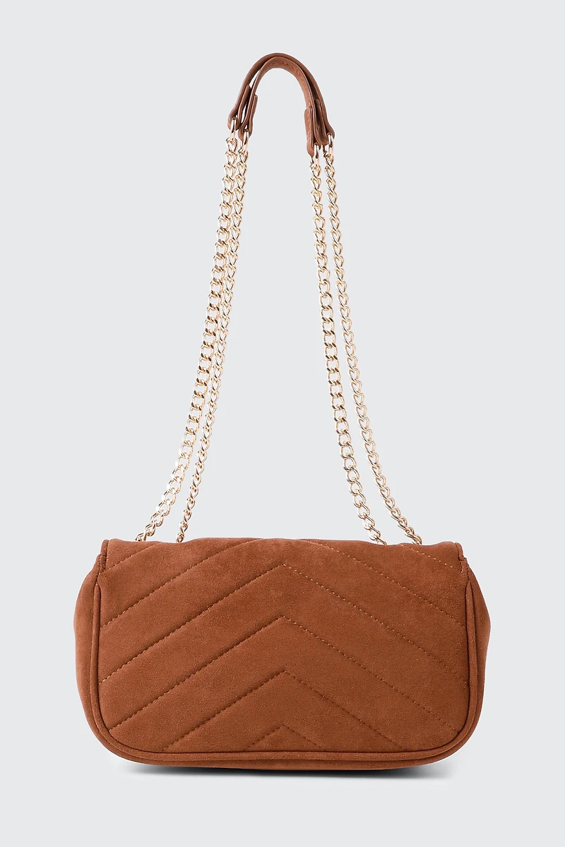 Sac bandoulière en faux suède