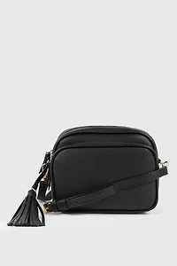 Sac bandoulière en faux cuir texturé