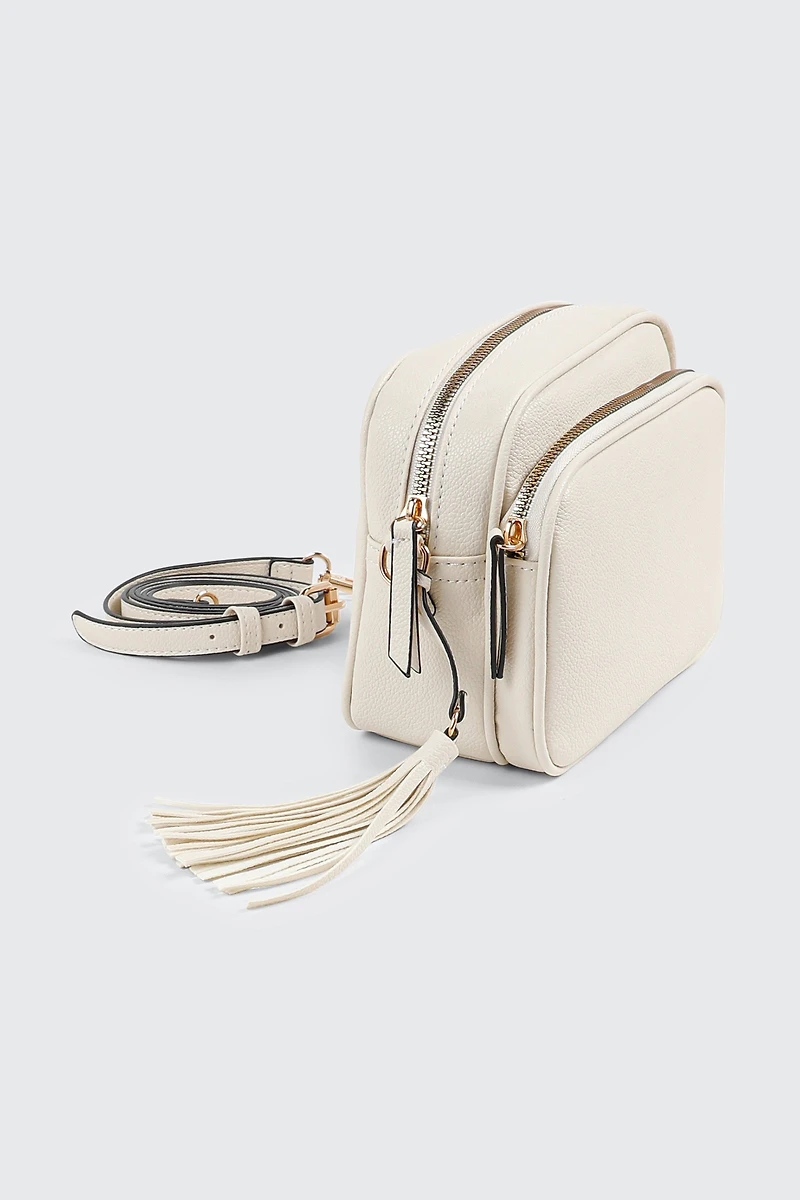 Pebbled PU Crossbody Bag