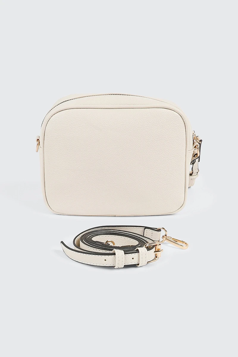 Sac bandoulière en faux cuir textur