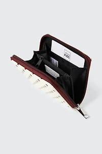 Compact Polka Dot Zip Wallet