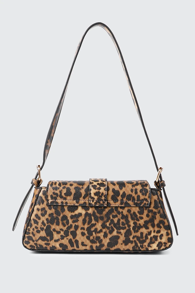 Sac à bandoulière à imprimé léopard