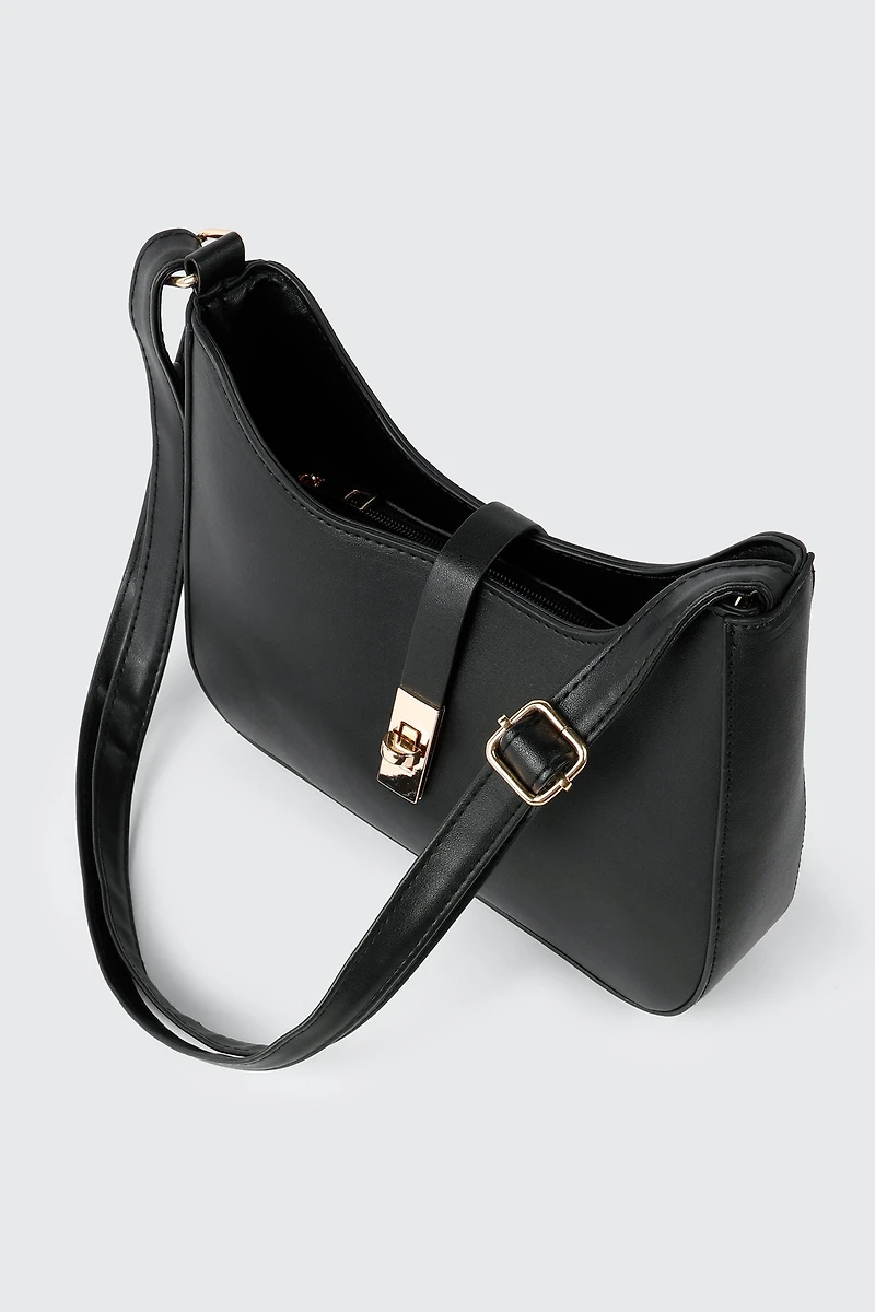 Smooth Faux Leather Crossbody Bag