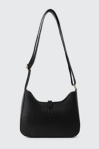 Smooth Faux Leather Crossbody Bag