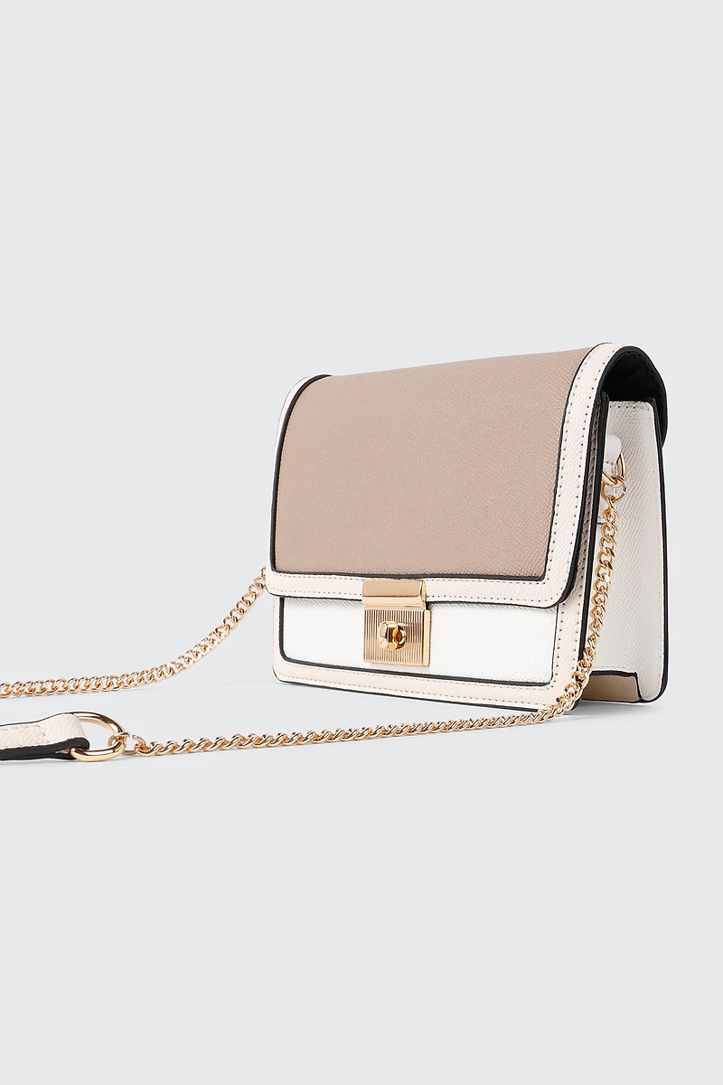 Structured Colorblock Crossbody Bag