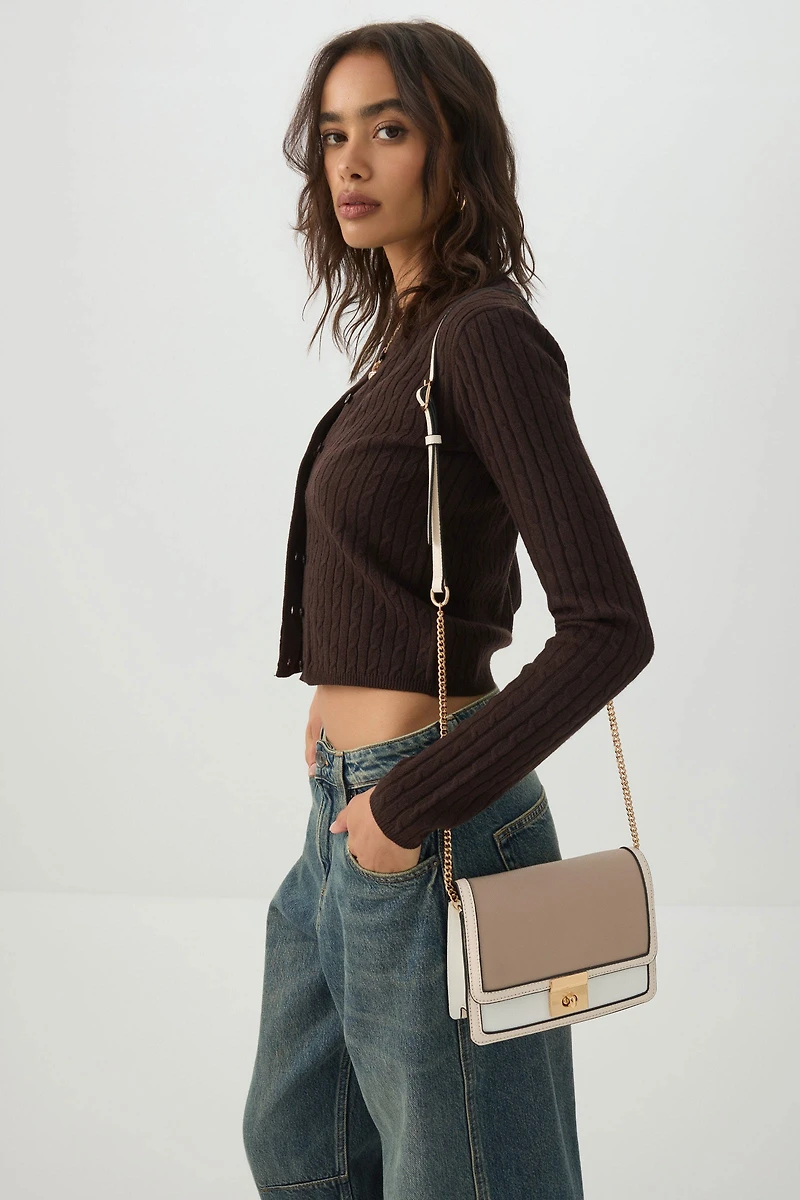 Structured Colorblock Crossbody Bag