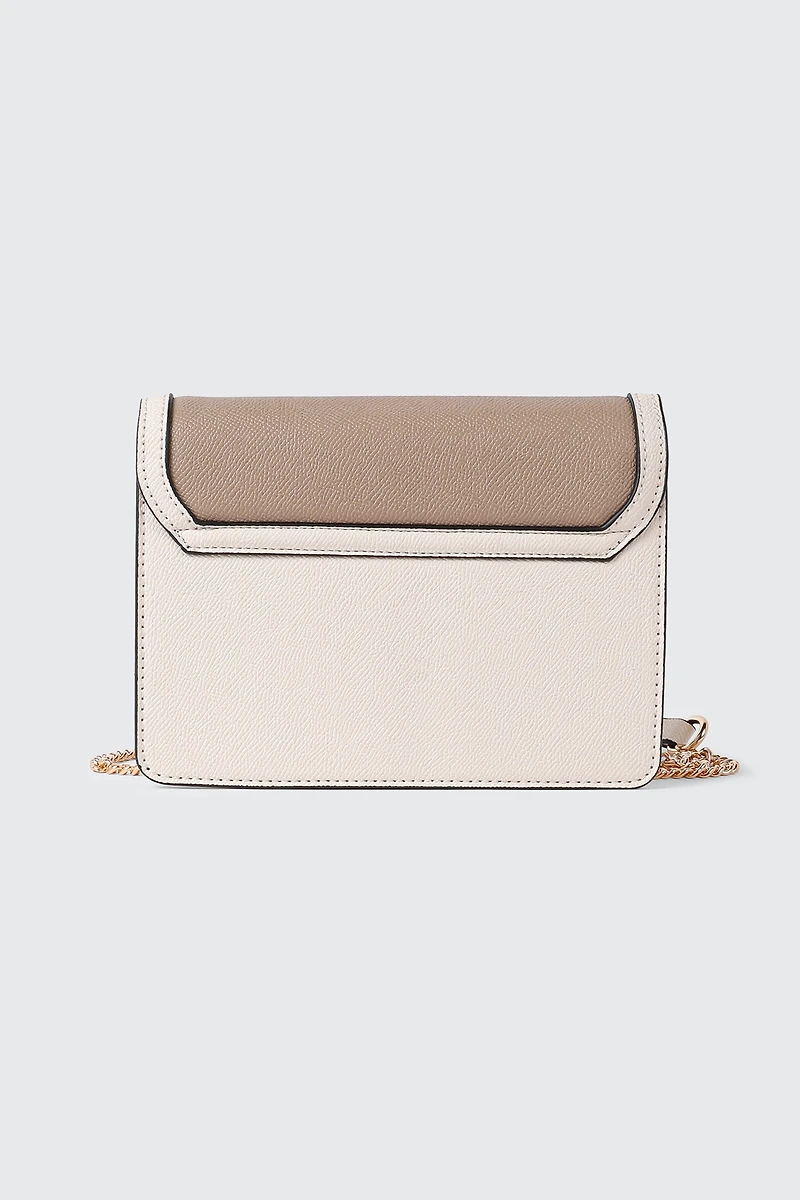 Structured Colorblock Crossbody Bag