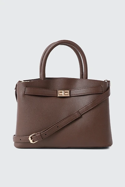 Structured Pebbled Tote Bag