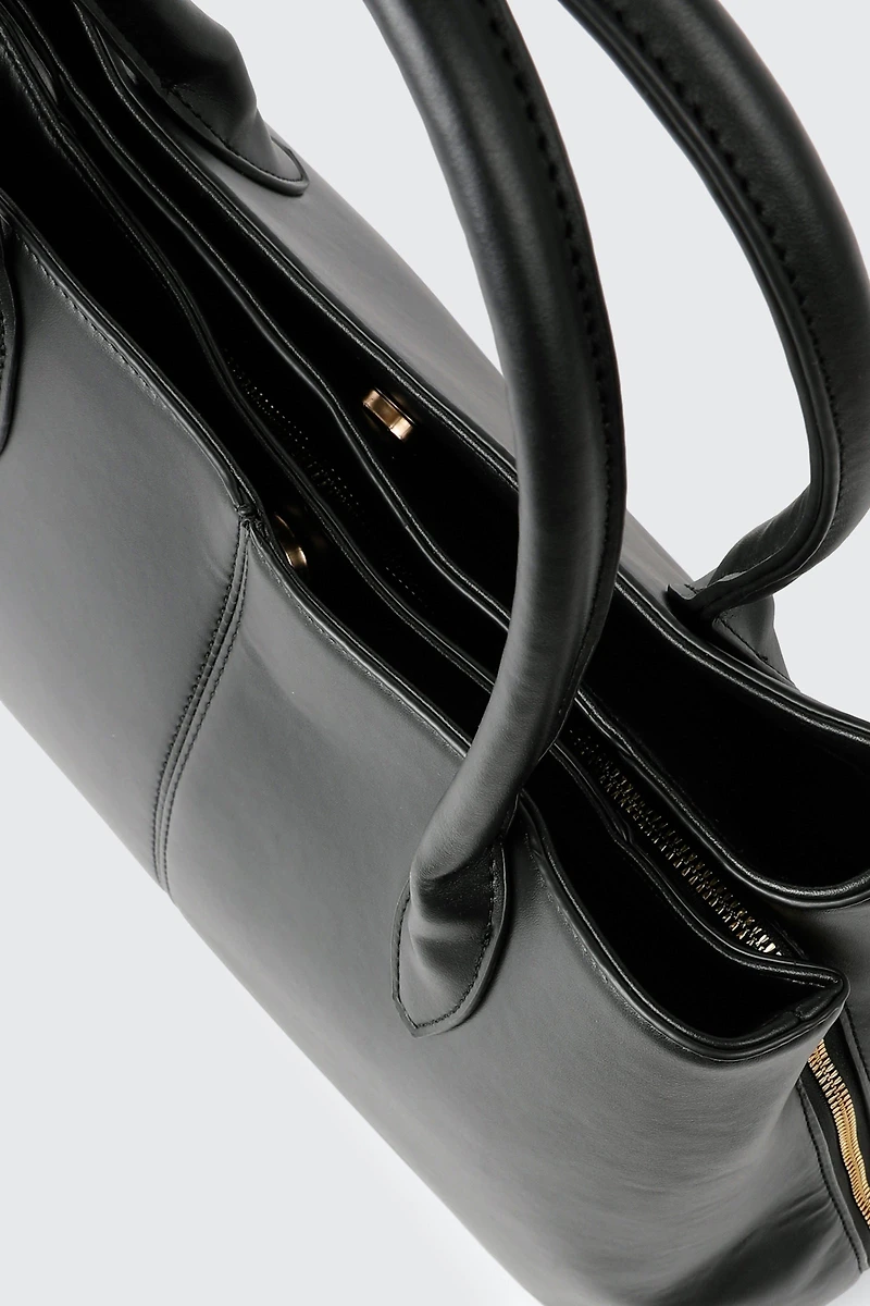 Faux Leather Tote Bag
