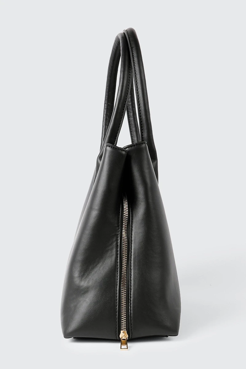 Faux Leather Tote Bag