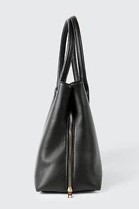 Faux Leather Tote Bag