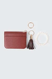 Portefeuille en faux cuir textur