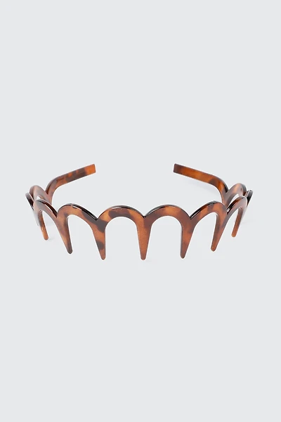 Tortoise Shell U Shaped Comb Headband