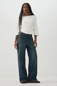 Cropped Fine Rib Top