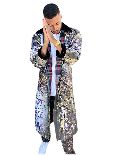 RARE LOYALTY TRUST: VINTAGE LA LAKERS TRENCH COAT