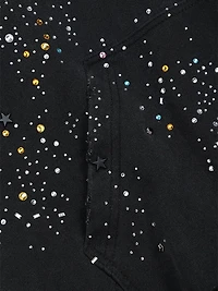 AELFRIC EDEN: RHINESTONE ZIP UP HOODIE