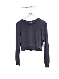 8586: LOUNGE LONG SLEEVE CROP SWEATSHIRT