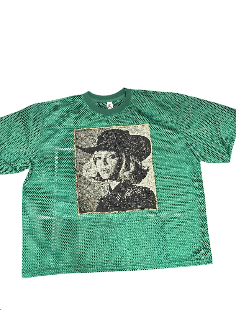 ANGEL GENTLE:COWBOY CARTER JERSEY TAPESTRY TOP