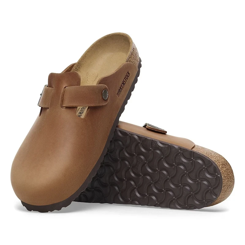 BIRKENSTOCK: BOSTON OILED LEATHER (COGNAC)