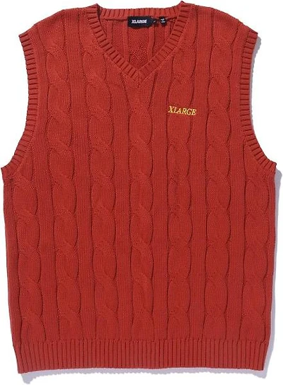 XLARGE: CABLE KNIT SLEEVELESS VEST
