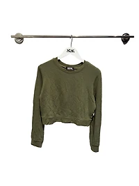 8586: LOUNGE LONG SLEEVE CROP SWEATSHIRT