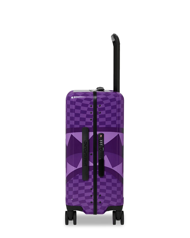 SPRAYGROUND: ALL SYSTEMS GO PURPLE SHARKS IN PARIS CARRY-ON LUGGAGE
