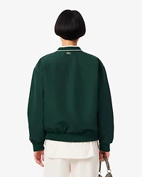 LACOSTE: OVERSIZED PADDED NYLON CARDIGAN