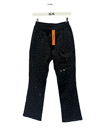 KNOTWTR RHINESTONE FLARED SWEATPANTS: