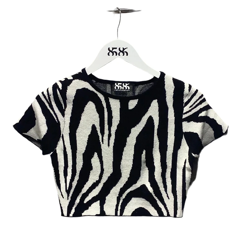 8586: ZEBRA PRINT CROP TOP
