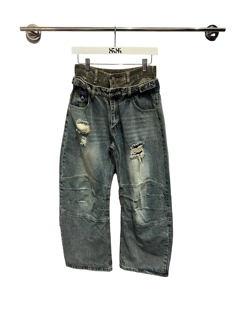 AELFRIC EDEN: BAGGY BARREL DOUBLE WAIST JEANS